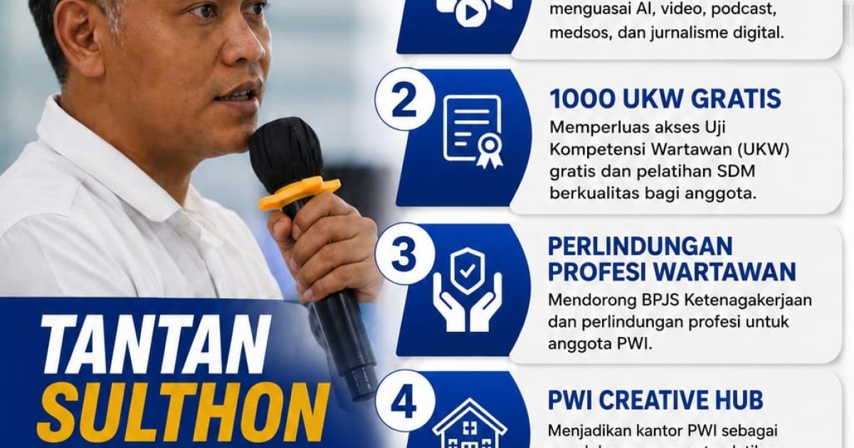 Tantan Sulthon Tawarkan 5 Program Unggulan untuk PWI Jabar, 1.000 UKW Gratis Hingga Kemitraan Strategis
