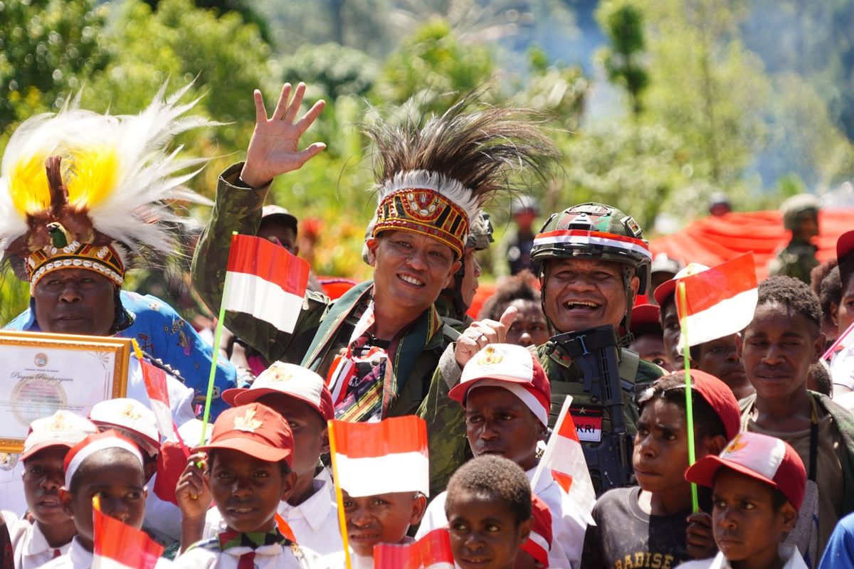 Langkah Positif Koops TNI Habema Resmikan Kampung Hitadipa Jadi Kawasan Damai di Intan Jaya