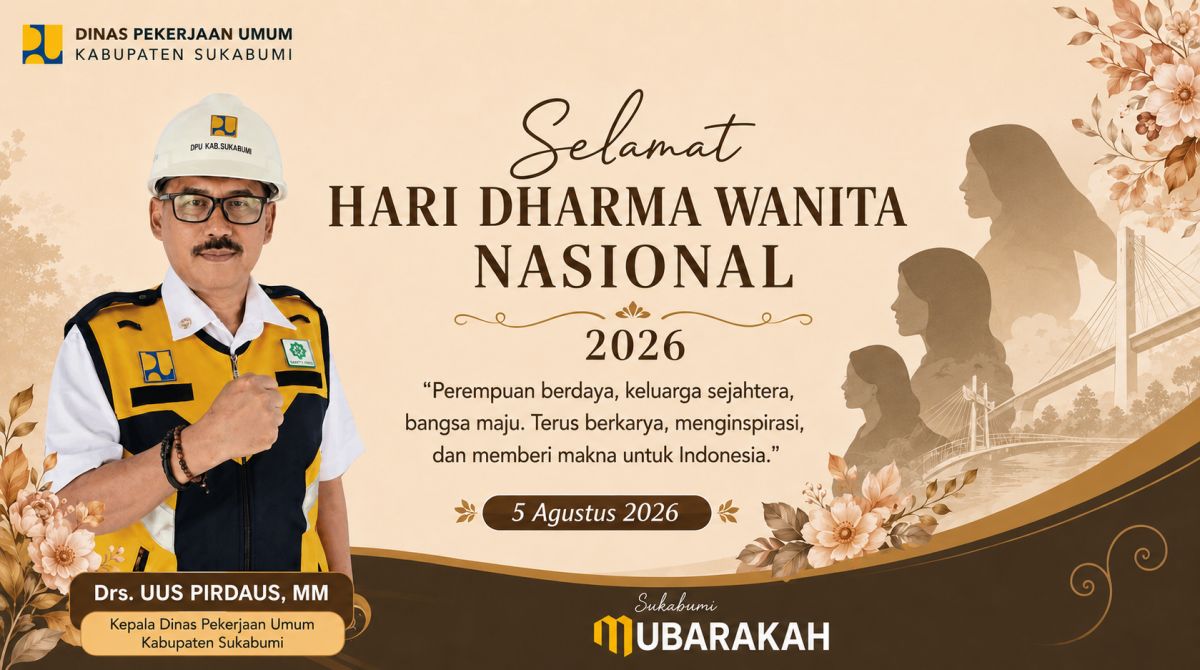Kepala Dinas PU Kabupaten Sukabumi Sampaikan Ucapan Hari Dharma Wanita Nasional 2026