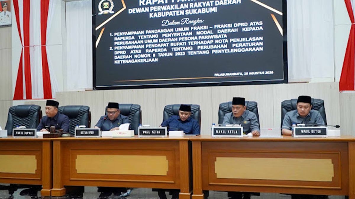 DPRD Sukabumi Bahas Penyertaan Modal Perumda Pesona Pariwisata dan Perubahan Perda Ketenagakerjaan