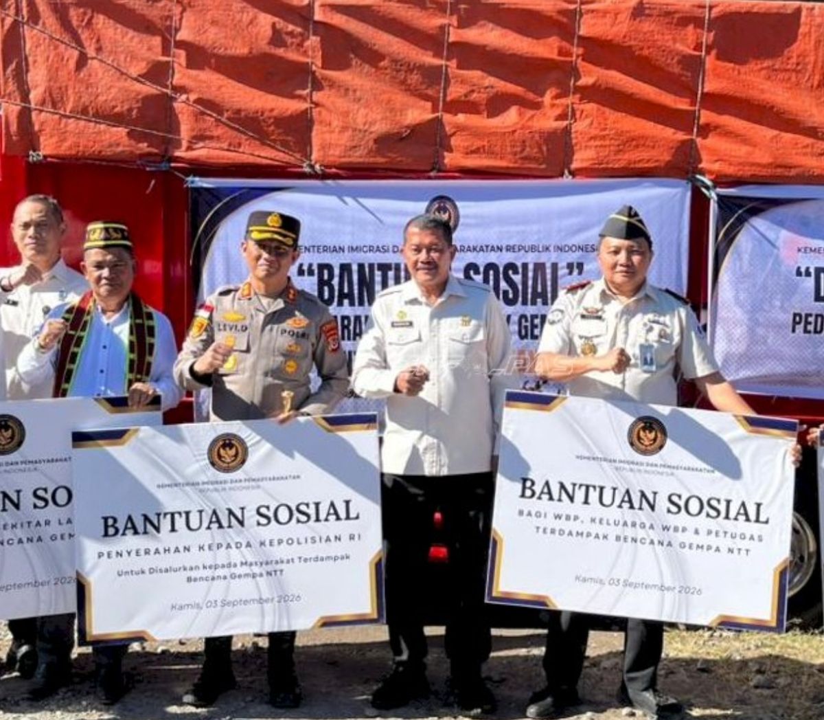 Kemenimipas Salurkan Bantuan Rp1,8 Miliar untuk Korban Gempa NTT di Ruteng