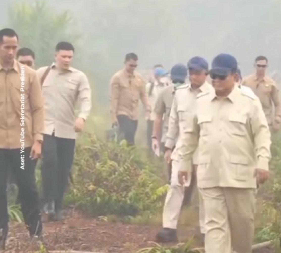Presiden Prabowo Tinjau Langsung Karhutla Kalbar, Pastikan Penanganan Cepat
