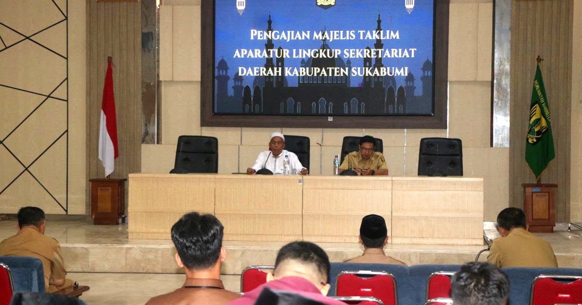 Perkuat Nilai Spiritual ASN, Sekda Sukabumi Hadiri Majelis Taklim Aparatur di Setda