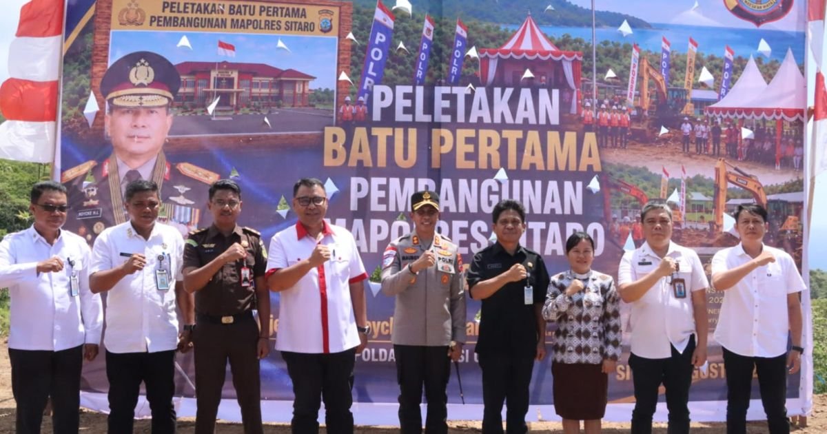 Pembangunan Polres Sitaro Resmi Dimulai, Ketua DPRD Turut Hadiri Peletakan Batu Pertama