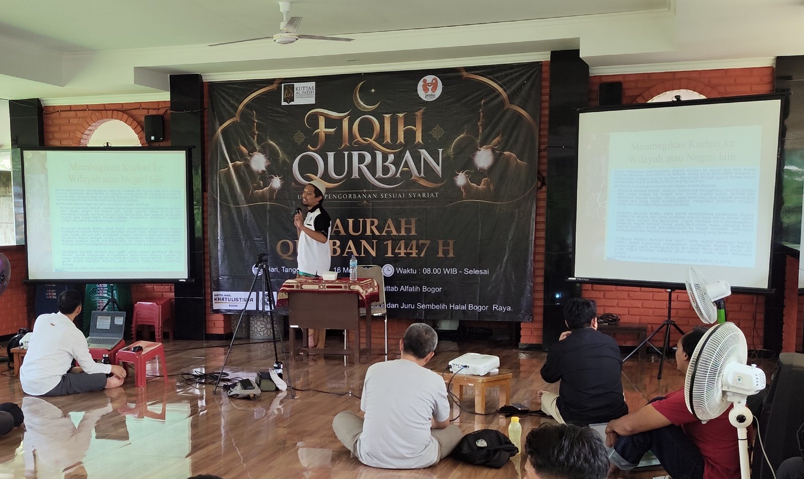 Jelang Idul Adha, Wali Santri Kuttab Al Fatih Bogor Dibekali Pelatihan Sembelih Hewan Qurban