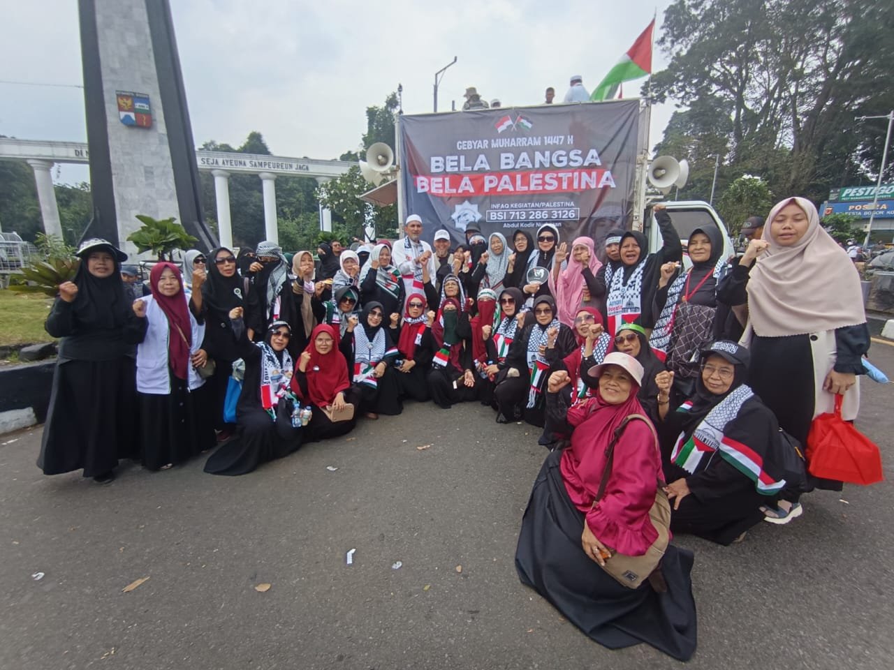 Aksi Bela Palestina, Umat Islam Bogor Raya Deklarasi Muharram di Tugu Kujang