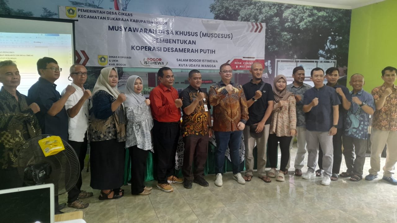 Pengurus Kopdes Merah Putih Desa Cikeas Terbentuk