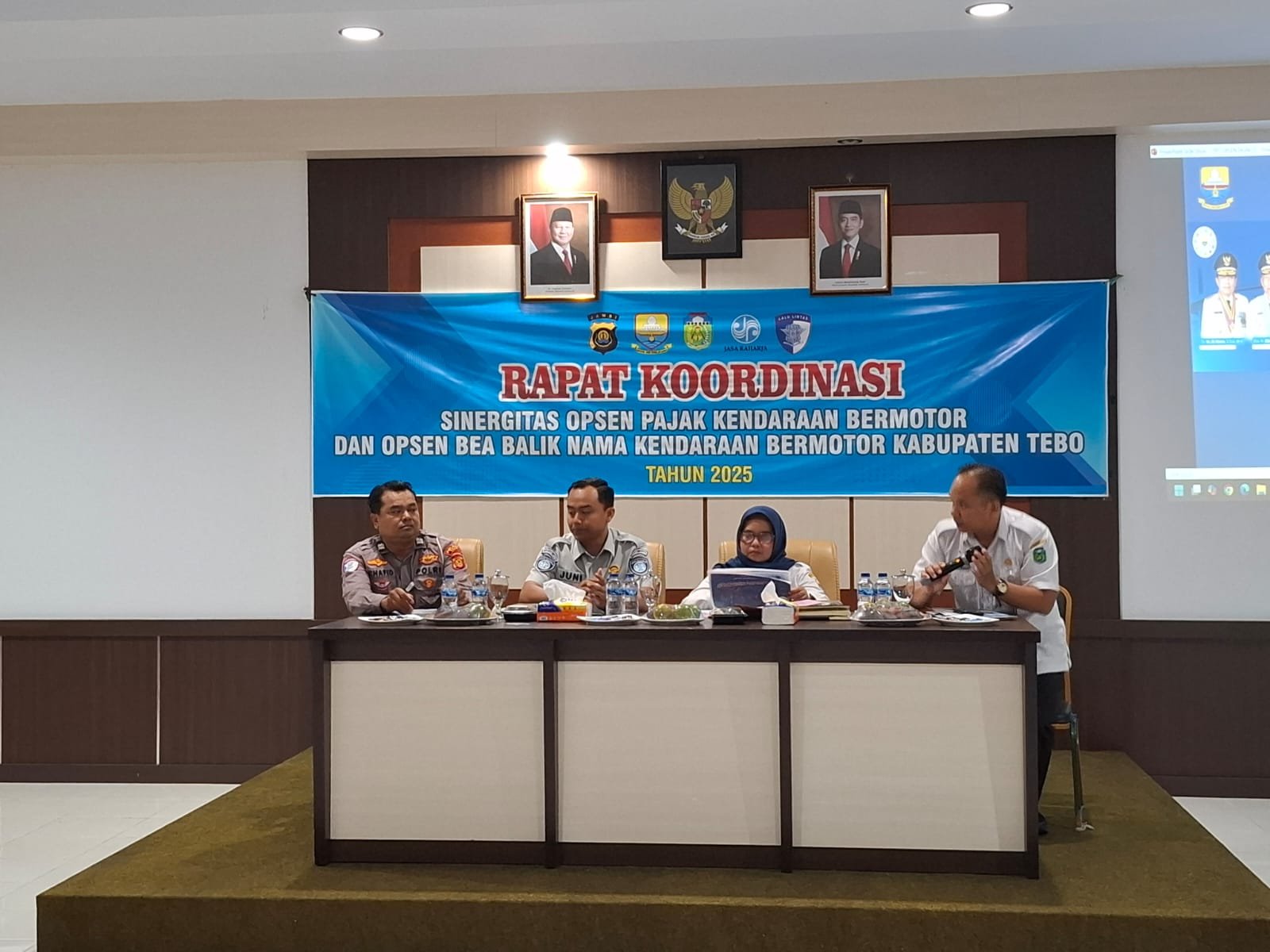Jasa Raharja Cabang Muara Bungo Ikuti Rakor Sinergitas Opsen Pajak dan Opsen BBNKB di Kabupaten Tebo