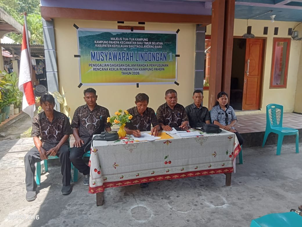 Majelis Tua-Tua Kampung Pahepa Gelar Musyawarah Penggalian Gagasan Untuk Kemajuan Desa