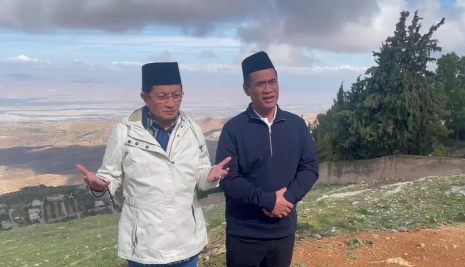 Menag Nasaruddin Pimpin Doa Bagi Kemerdekaan Palestina di Perbatasan Yordania