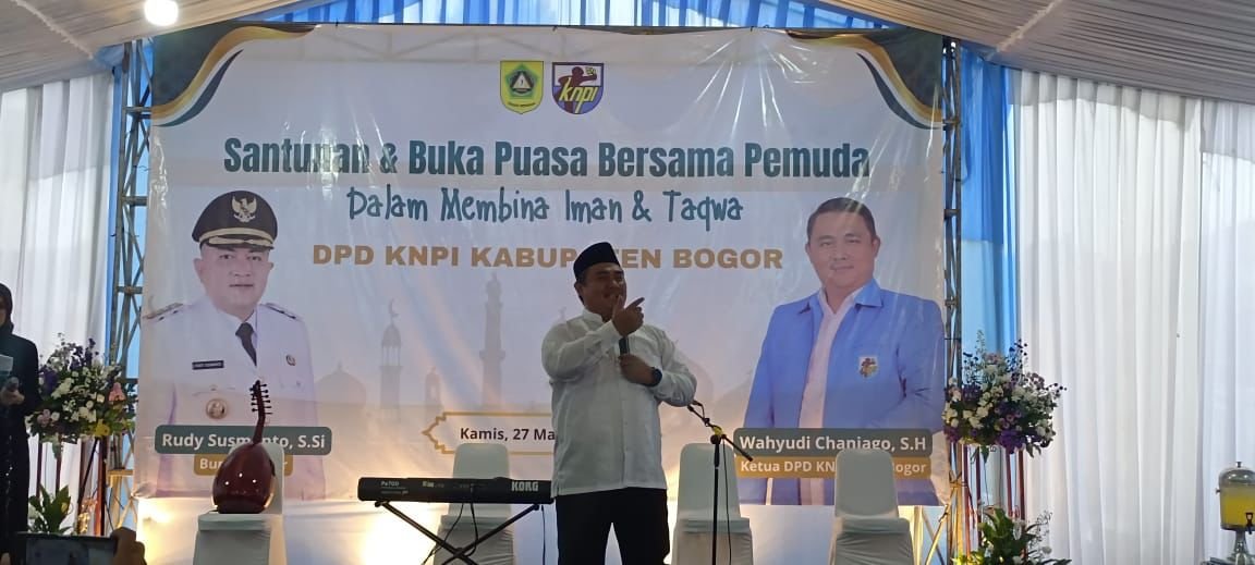 Bukber DPD KNPI Kab. Bogor Diisi Santunan 100 Anak Yatim Piatu