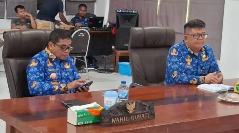 Rakor Penyelenggaraan Pemerintahan Daerah Secara Virtual Dihadiri Wabup Sitaro Heronimus Makainas