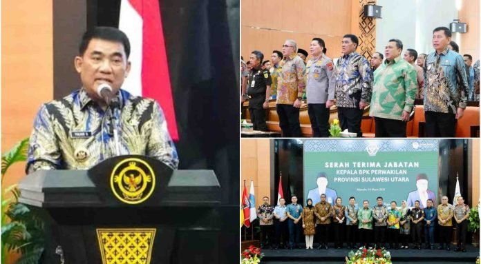 Bombit Agus Mulyo Jabat Kepala BPK RI Perwakilan Sulut. Ini Harapan Gubernur Yulius