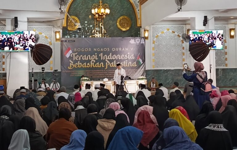 Ribuan Umat Islam Ikuti Bogor Ngaos Qur’an ke V, Usung Tema Terangi Indonesia Bebaskan Palestina