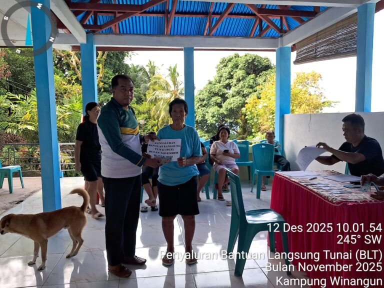Penyaluran BLT Dana Desa Kampung Winangun Untuk14 KPM Berjalan Lancar