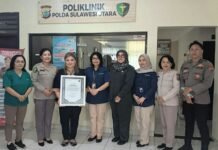 Poliklinik Polda Sulut Raih Penghargaan dari BPJS Kesehatan
